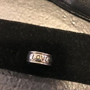 Sterling silver everlasting love band ring. New